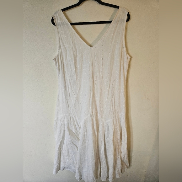 Monroe & Main Eyelit Midi Lined Dress Xl - Picture 1 of 5